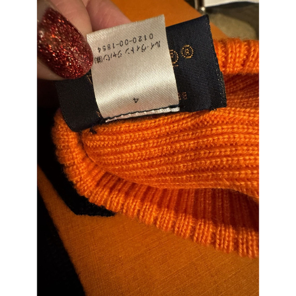 Louis Vuitton Gon Louis Marine Large Navy & Orange Gloves Box, COA - Picture 9 of 14